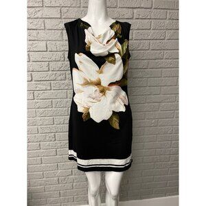 Artex Fashions Women Sleeveless Cowl Neck Floral Tunic Dress Size S
